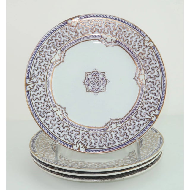 1850's Charles Meigh & Sons Vermicelli Pottery Plates, Set of 4 For Sale - Image 13 of 13