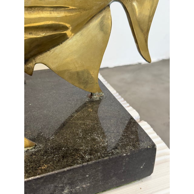 E Ferreira Netto Polished Bronze Fish Sculpture on Black Granite Base, 1985 For Sale - Image 17 of 17