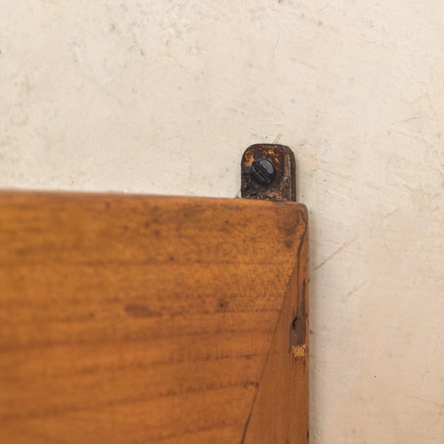Danish Modern Cherry Wood + Brass Wall-Mounted Coat Rack, 1960s For Sale - Image 9 of 9