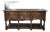 Late 20th Century Oak Three Drawer Potboard Dresser Base With Turned Legs and Shaped Frieze For Sale