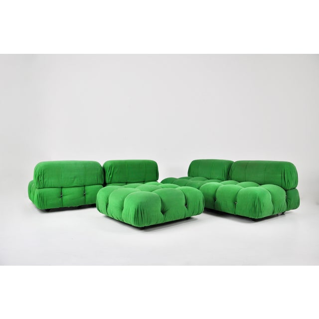 Mid-Century Modern Green Camaleonda Sofa Set by Mario Bellini for B&B Italia, 1970s, Set of 5 For Sale - Image 3 of 14