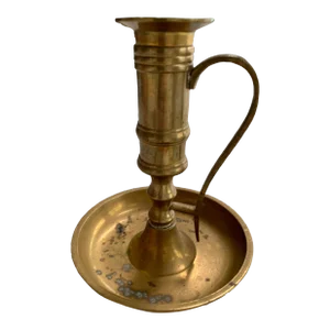 Vintage Mid 20th Century Brass Candle Holder