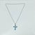1970s 1970s Vintage Southwestern Boho Chic Religious Blue Larimar & Sterling Cross Pendant Necklace - 23” For Sale - Image 5 of 15