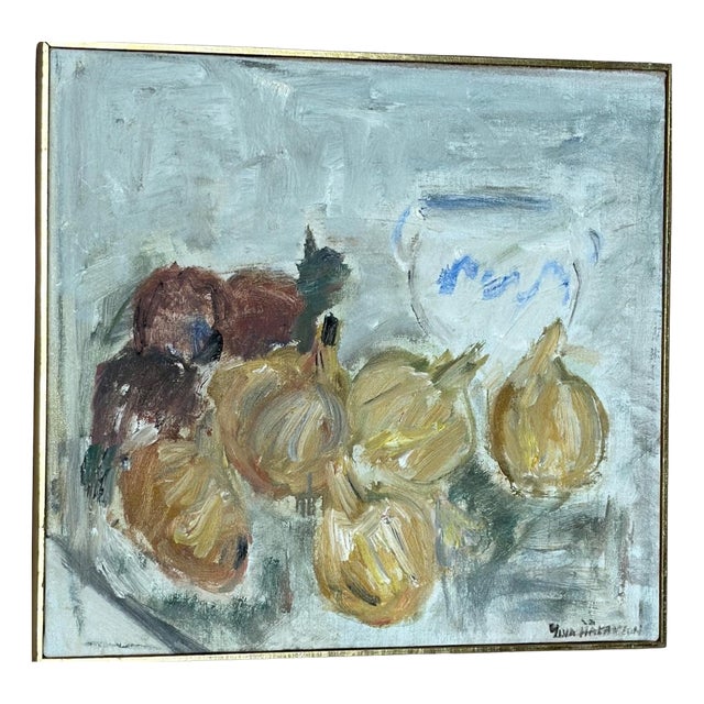 Ylva Hakanson Byström, Fruits, 1960s, Oil on Canvas, Framed For Sale