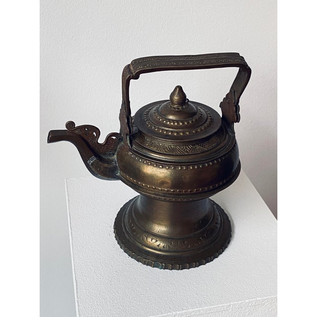 Antique 19th Century Brass Kendi Kettle, Minangkabau, West Sumatra, Indonesia For Sale - Image 9 of 13