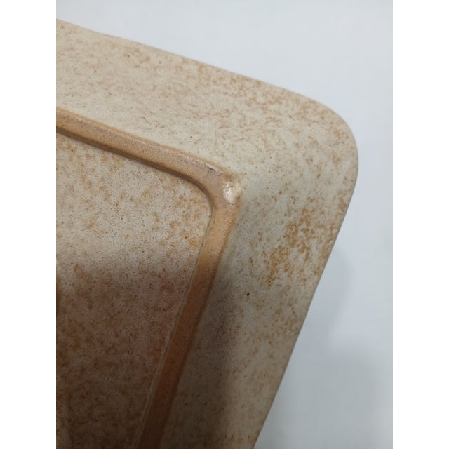 Ceramic 1970s/80s Share Treasure Craft Pottery Craft Ashtray Stoneware Made in Usa Trinkets Paintbrushes For Sale - Image 7 of 7