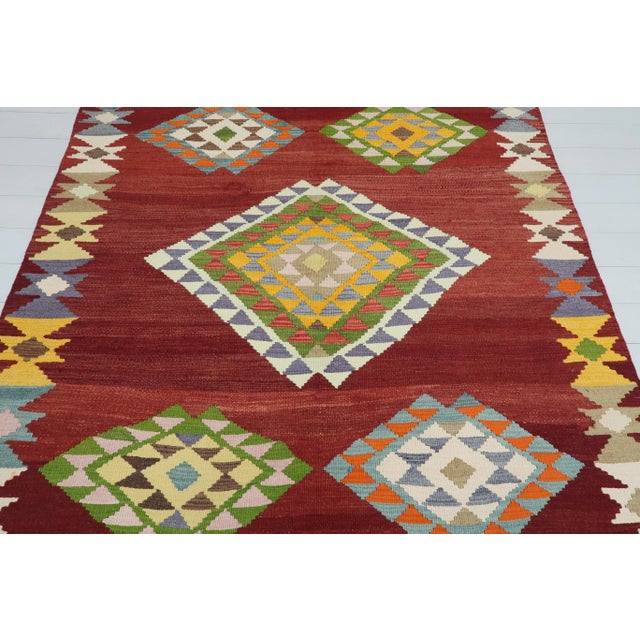 This beautiful rug from westhern of Turkey Denizli Nomads. Handspun Pure Wool .Kilim rug hosts an intriguing pallet of...