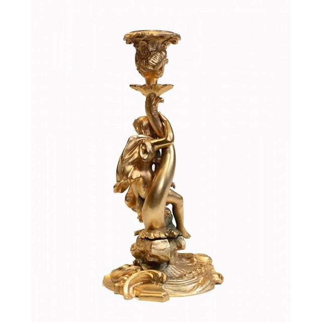 French Ormolu Candlesticks, Set of 2 For Sale - Image 3 of 9