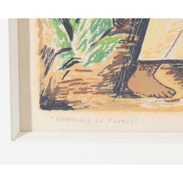 “Vendedoras De Flores ” Serigraph Print by Alfredo Ramos Martinez For Sale In Indianapolis - Image 6 of 8