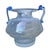 Murano Scavo Glass Amphora Vase With Cobalt Blue Handles For Sale - Image 11 of 17