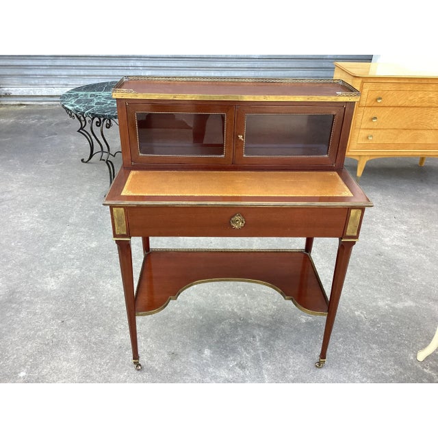 French Antique French Louis XVI-Style Writing Table For Sale - Image 3 of 11