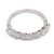 Mid-Century Modern Vintage Diamond 18k White Gold Half Eternity Band, Size 4.25 For Sale - Image 3 of 6