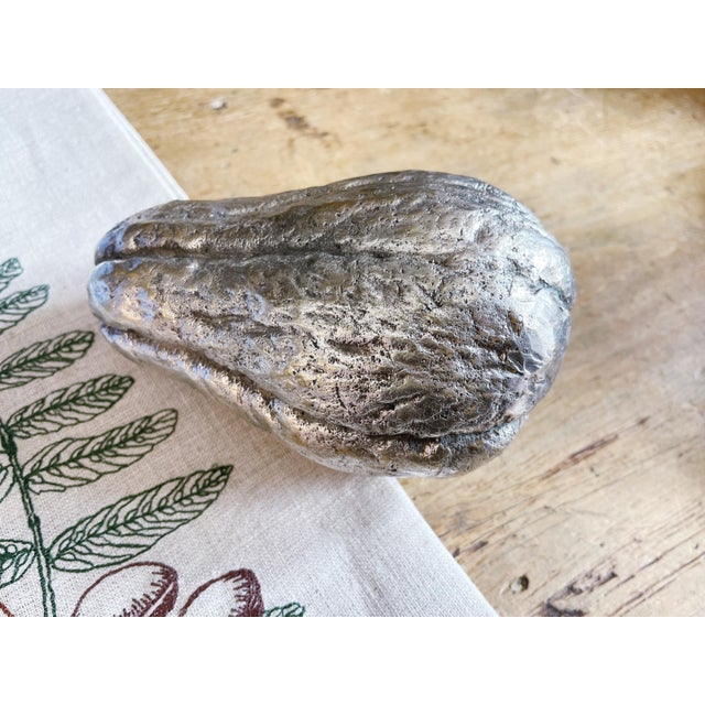 A wonderful vintage silvered cast bronze sculptural squash made by Maitland Smith! In fantastic condition, no breakage or...