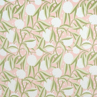 Schumacher Rubus Cotton Linen Fabric in Blush For Sale