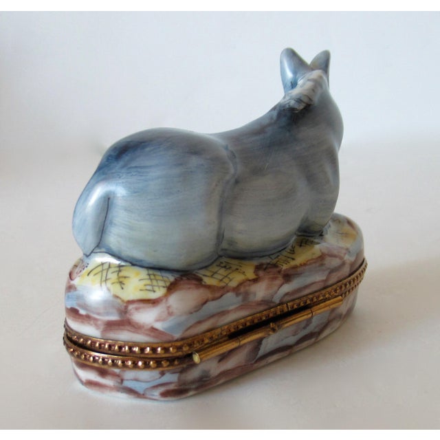 Limoges, France Hand-Painted Donkey Lidded Trinket Box For Sale In West Palm - Image 6 of 13