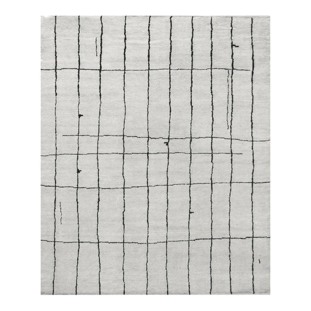 Handwoven Wool Moroccan Inspired Rug For Sale