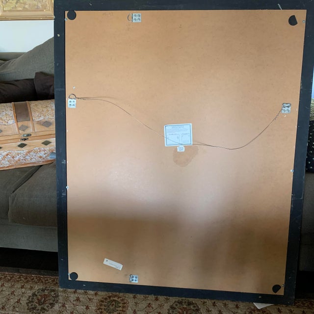 Traditional Vintage Inspired Ornate Gold Tone Pressed Tin Mirror For Sale - Image 3 of 10