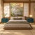 Wood Petrol Blue Murano Glass Nightstands on Brass Plinth from Justfurnituress SRL, Set of 2 For Sale - Image 7 of 9