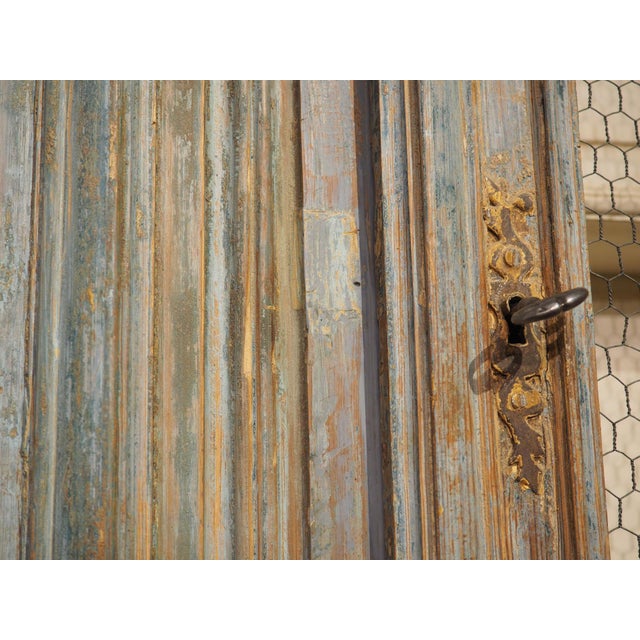 Monumental 18th Century Hand Scraped and Painted French Buffet Deux Corps Bibliotheque For Sale - Image 18 of 18