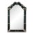 French Style Beveled Wall Mirror With Ornate Silver Leaf Frame For Sale