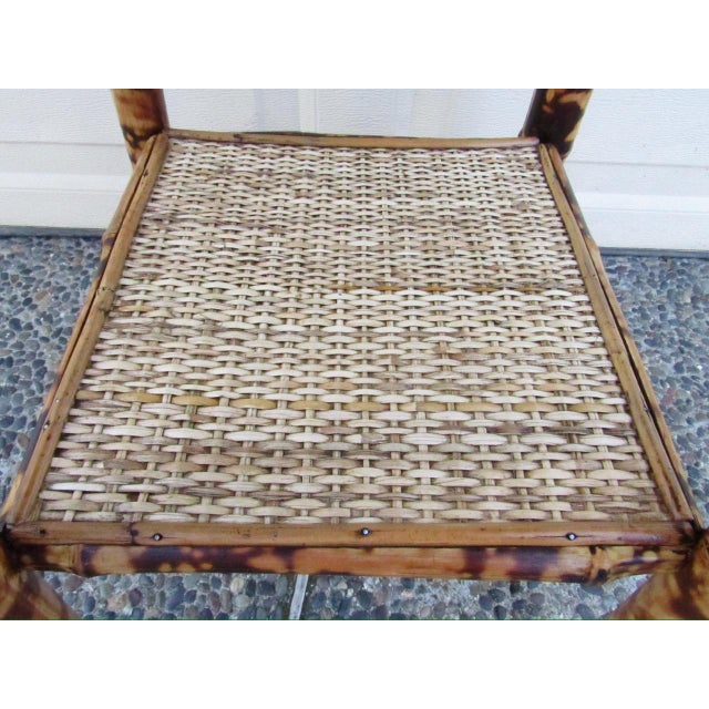 Antique English Tiger Bamboo Table. For Sale - Image 10 of 16