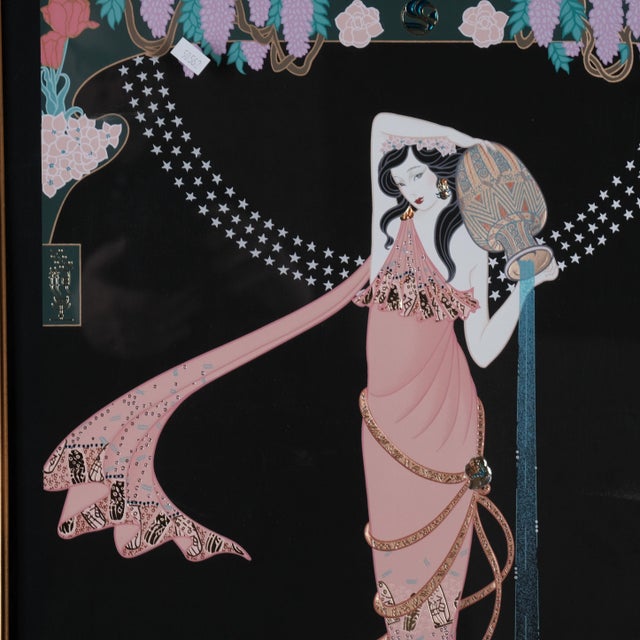 2000 - 2009 2007 Lillian Shao "The Source" (Aquarius) Hand Signed & Hand Numbered Limited Edition 40/300 Framed, Matted & Fileted Serigraph For Sale - Image 5 of 9