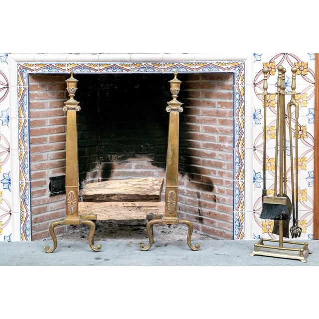 Late 19th Century A Wonderful Collection of Antique Brass Fireplace Accessories For Sale - Image 5 of 12