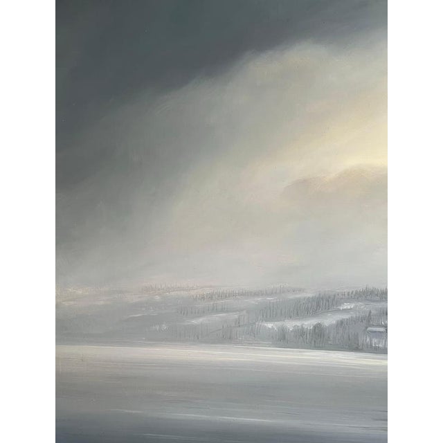 Claude Sauthier, Hillside of Cologny in the Fog, Oil on Wood, 1970s For Sale - Image 7 of 11