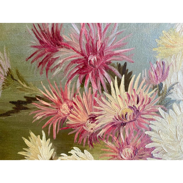 Vintage Still Life Flower Painting in Nice Wood Frame For Sale In Tampa - Image 6 of 11