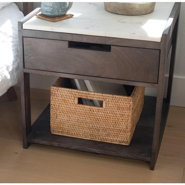 Wood Artifacts Rattan Square Storage Basket with Handles in Honey Brown - 12" For Sale - Image 7 of 8