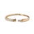 18k Yellow Gold 3.80ctw Diamond Half Eternity Hinged Bangle Bracelet For Sale - Image 4 of 8