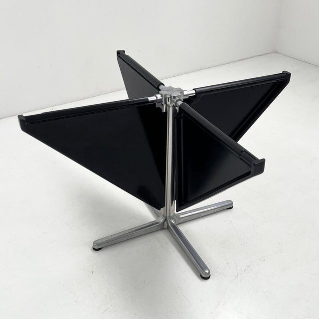 Castelli Black Plana Folding Table attributed to Giancarlo Piretti for Castelli, 1970s For Sale - Image 4 of 12