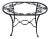 Vintage Salterini Style Leaf Vine Scroll Wrought Iron Oval Patio Coffee Table For Sale
