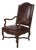 Antique Louis XV Style Leather Fauteuil Executive Desk Chair For Sale