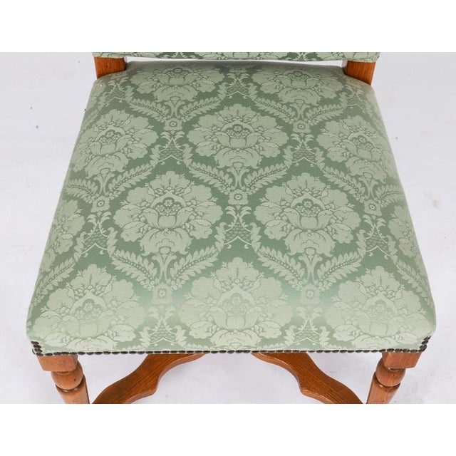 Vintage High Back Dining Chairs in Oak, Set of 8 For Sale - Image 14 of 18