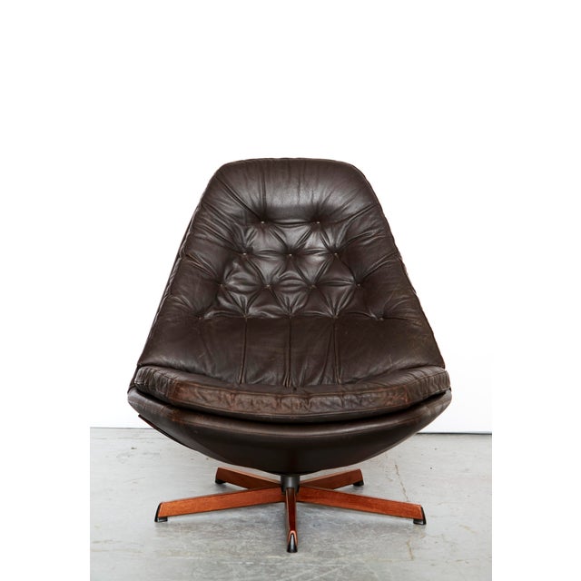 Set of MS-68 Swivel Lounge Chair and Ottoman from Madsen & Schübell, 1960s For Sale - Image 6 of 18