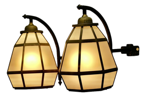 Large Brass Octagonal Wall Lanterns, 1960, Set of 2