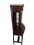 Burgundy Vintage Federal Style Mahogany Lighted Vitrine Curio Cabinet For Sale - Image 8 of 11