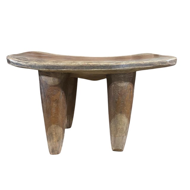 Brown Lg African Senufo Stool / Table I Coast 14.5" H by 24.5" W For Sale - Image 8 of 9