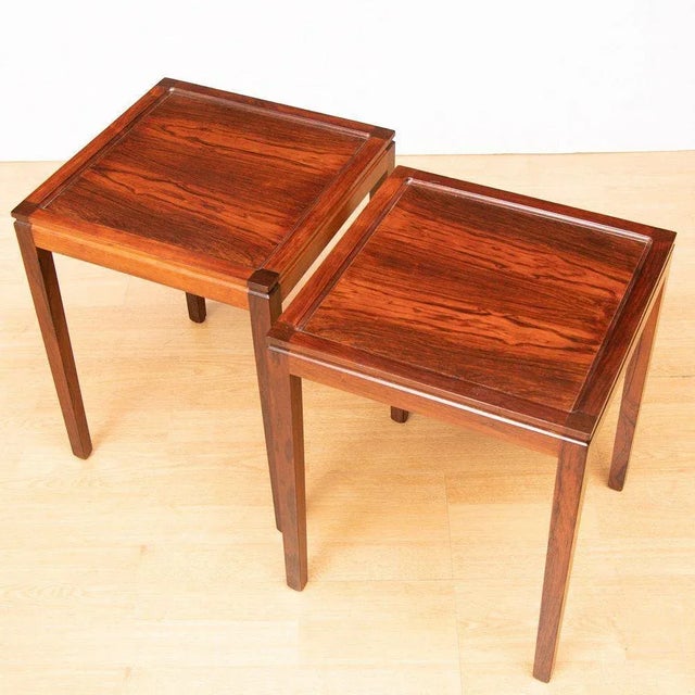 Mid-Century Danish Nesting Tables in Rosewood, 1960 For Sale - Image 4 of 7