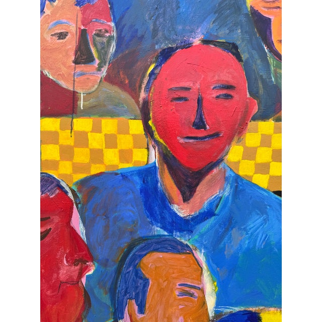 Large Contemporary Neo-Expressionist Figural Painting on Canvas For Sale - Image 4 of 7