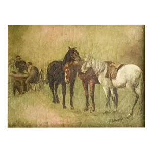 Jules J. Veyrassat Signed Barbizon Oil Painting