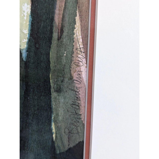 Nautical Ben Farnham Sailboats and Palm | Watercolor | Sausalito Artist For Sale - Image 3 of 4