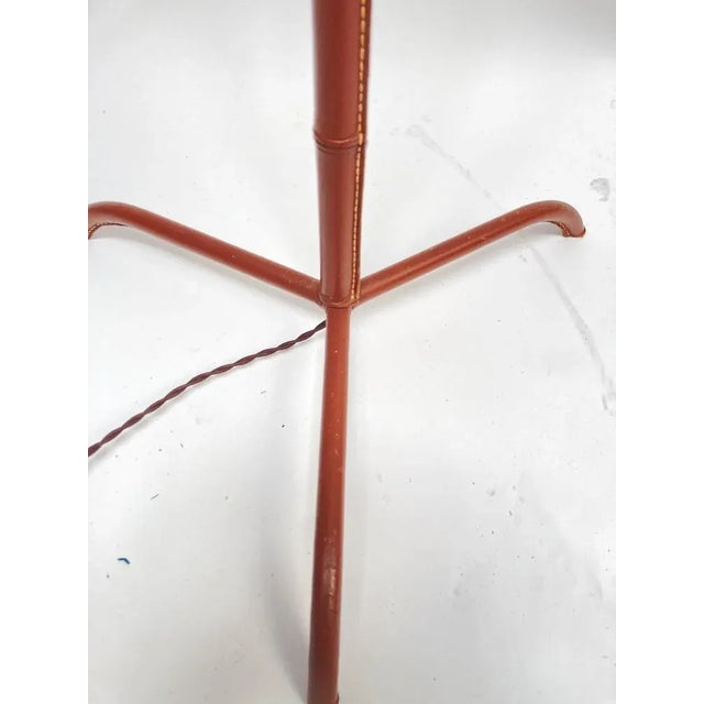 Mid-Century Modern Leather Floor Lamp by Jacques Adnet, 1950s For Sale - Image 3 of 6