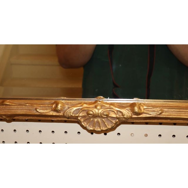 Gold Large Gold French Louis XV Style Beveled Glass Mirror Possibly Friedman Brothers For Sale - Image 8 of 10