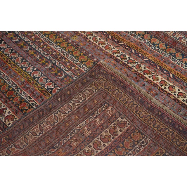 Antique Afshar Rug 4'0'' x 6'2'' For Sale - Image 4 of 12