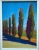 Vintage European Oil Cypress Trees in the Sun, Framed For Sale - Image 4 of 4