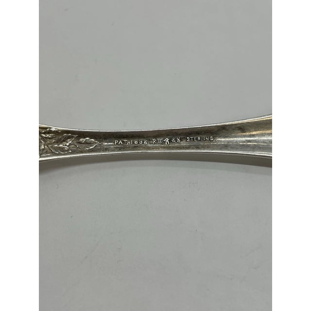 Art Nouveau 1898 Wallace Sterling Silver Rose Small Teaspoon 5 3/8" No Mono For Sale - Image 3 of 3