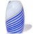 Aureliano Toso Vintage Murano Dino Martens 1950s Blue White Aventurine Swirl Italian Art Glass Flower Bud Vase For Sale - Image 4 of 6