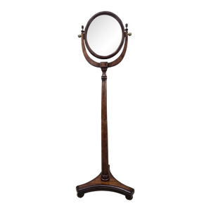 Antique Style Adjustable Pedestal Cheval Shaving Mirror